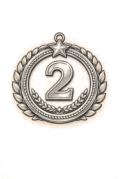 2 place badge