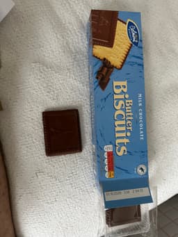 Evidence: Milk chocolate butter biscuits (Belmont / Aldi)